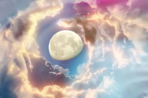 Space background with abstract planets Stock Photos