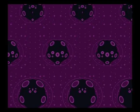Space background with abstract shape and planets vector illustration Stock Illustration