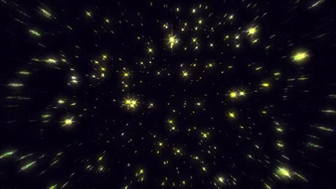 A space background adorned with vibrant shining yellow stars. Stock Footage 292455962