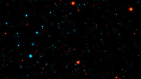 Space Background Animation Of Colorful Particles Flying Towards The Screen Stock Footage 122855535