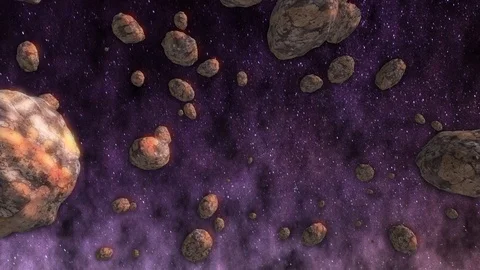 Space background. Asteroids in the space 库存影片 98975612