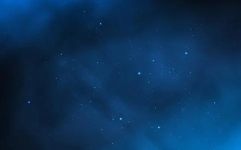 Space background. Blue galaxy with shining stars. Realistic milky way. Colorful Illustrazione stock
