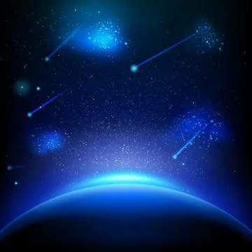 Space background with blue light. EPS 10 Stock Illustration
