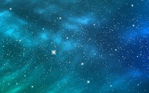 Space background. Blue starry sky. Deep cosmos with shining stars. Cosmic bac Stock-Illustration