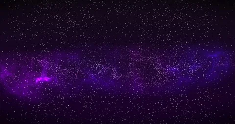 Space background. Camera is flying through the blue and magenta coloured nebula Stock Footage 113415906