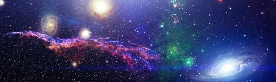 Space background.  Collage on space, science . Elements of this image furni.. Stock Photos