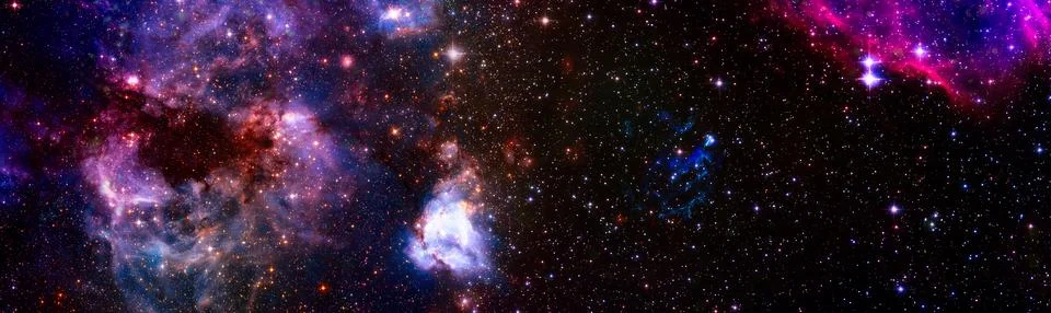 Space background.  Collage on space, science . Elements of this image furni.. Stock Photos