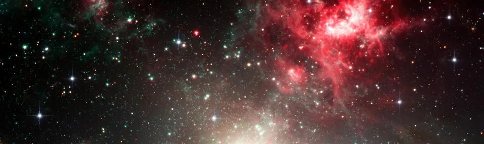 Space background.  Collage on space, science . Elements of this image furni.. 스톡 사진
