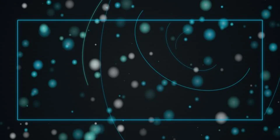 Space background with cosmic particles and swirling lines Stock Illustration