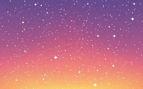 Space background. Cosmos flat design. Universe with white stars. Color galaxy Stock-Illustration