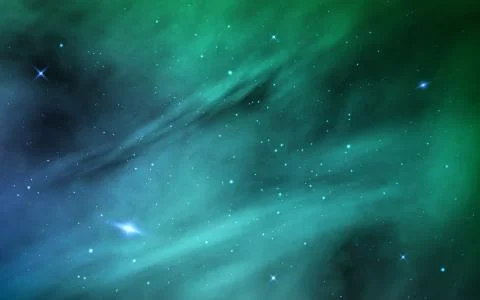Space background. Cosmos realistic backdrop. Color galaxy and shining stars Stock-Illustration