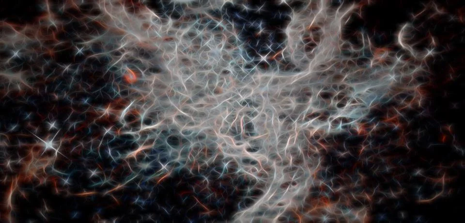 Space background with dark matter. Elements of this image furnished by NASA Stock Illustration