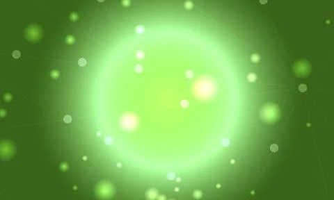 Space background with green light. bright shine. Stock Illustration
