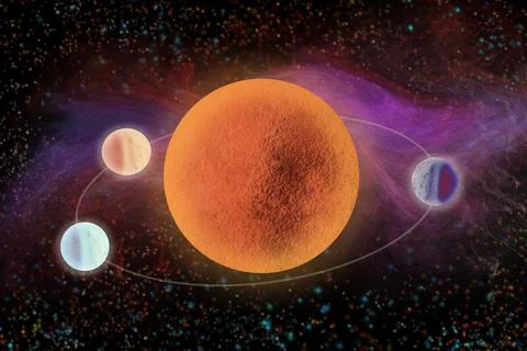 Space Background Illustration Stock-Illustration