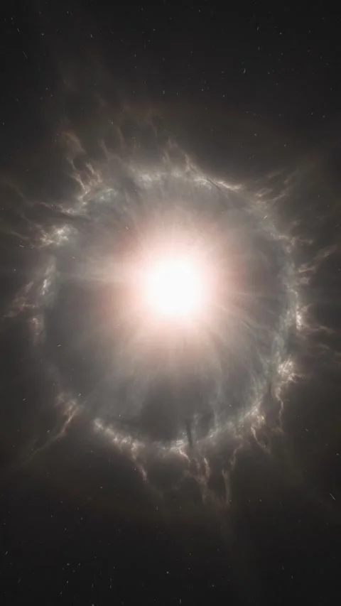 Space background with an image of a star that exploded and formed a nebula. Video stock 265806637