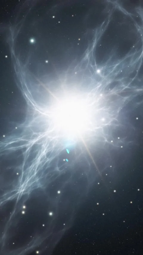 Space background with an image of a star that exploded and formed a nebula. Stock Footage 265806703