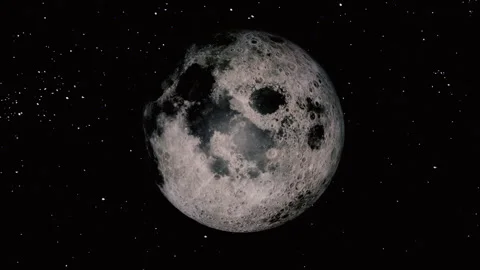 Space background with moon. cinematic look. view from a satellite in space Stock Footage 267752120