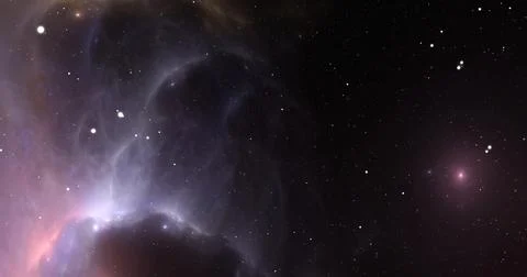 Space background with nebula and shining stars. Giant interstellar cloud. I.. Stock Illustration