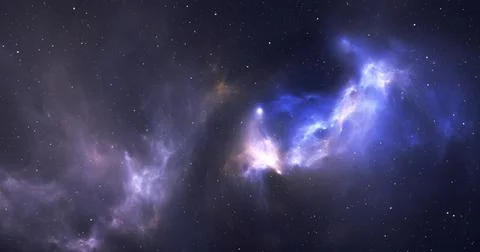 Space background with nebula and shining stars. Giant interstellar cloud. I.. Stock Illustration