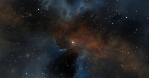 Space background with nebula and shining stars. Giant interstellar cloud. I.. Stock Illustration