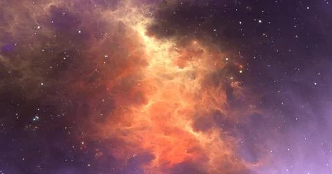 Space background with nebula and shining stars. Giant interstellar cloud. I.. Illustrazione stock