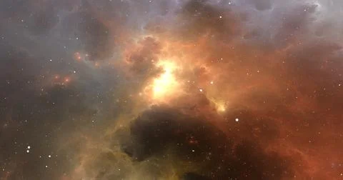 Space background with nebula and shining stars. Giant interstellar cloud. I.. Stock Illustration
