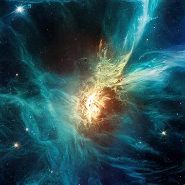 Space background. Nebula, stars, deep space. Science fiction nebula backgroun Stock Illustration