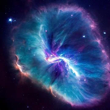 Space background. Nebula, stars, deep space. Science fiction nebula backgroun Stock Illustration