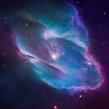 Space background. Nebula, stars, deep space. Science fiction nebula backgroun Stock Illustration