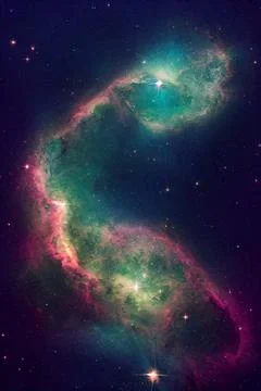 Space background. Nebula, stars, deep space. Science fiction nebula backgroun Stock Illustration