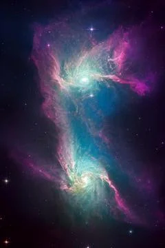 Space background. Nebula, stars, deep space. Science fiction nebula backgroun Stock Illustration