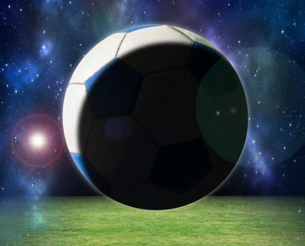 Space background with the planet a ball Stock Photos