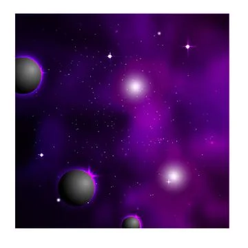 Space background with planets and nebulae Stock Illustration