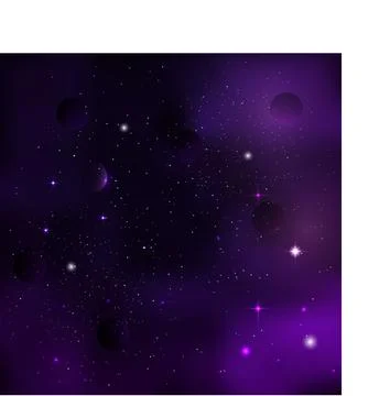 Space background with planets Stock Illustration