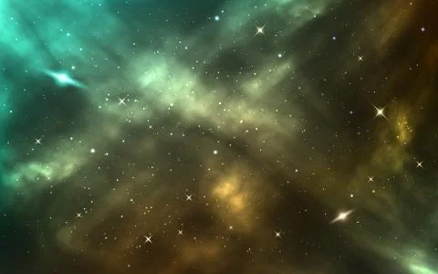 Space background. Realistic cosmic texture. Starry nebula and shining stars Stock-Illustration