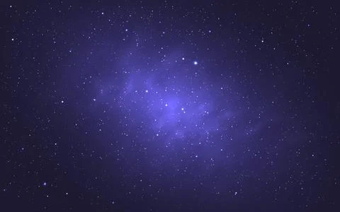 Space background. Realistic cosmos texture. Color nebula with bright stars. Deep Stock Illustration