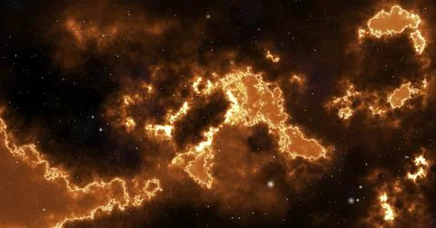 Space background with realistic nebula and shining stars. Stock Illustration