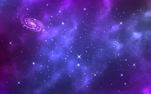 Space background. Realistic starry sky. Color galaxy with milky way and stardust Stock Illustration