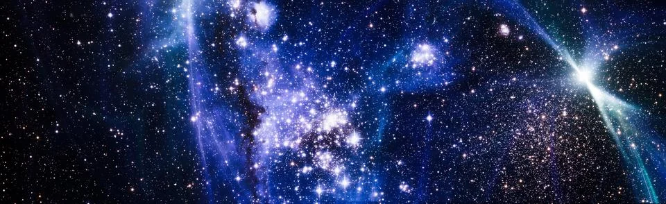 Space background with red nebula and stars. Elements of this image furnishe.. 库存插图