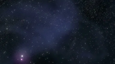 Space background with spinning camera, billion of glowing stars Stock Footage 24617364