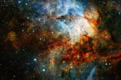 Space background with star field. Elements of this image furnished by NASA Stock Photos