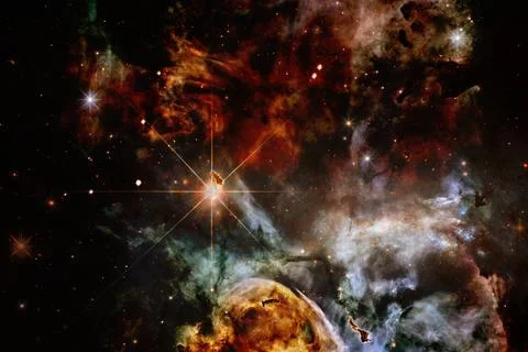Space background with star field. Elements of this image furnished by NASA Stock Photos