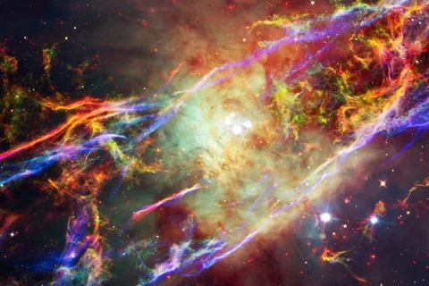 Space background with star field. Elements of this image furnished by NASA Stock Photos