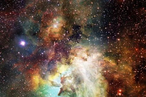 Space background with star field. Elements of this image furnished by NASA Foto stock