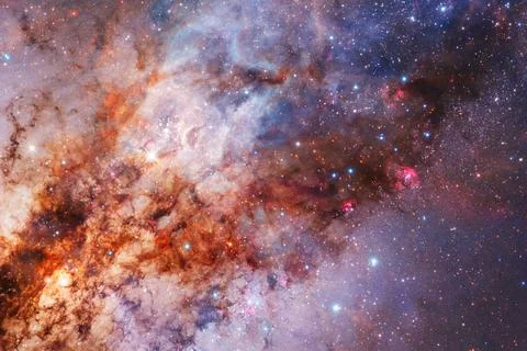 Space background with star field. Elements of this image furnished by NASA Stock Photos