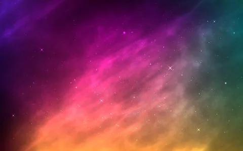 Space background with stardust and shining stars. Realistic cosmos and color Stock-Illustration