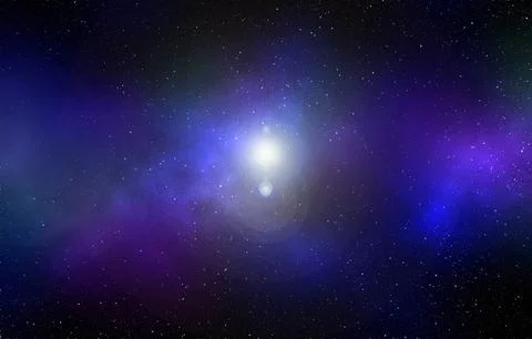 Space background with stardust and shining stars. Realistic cosmos and color  Stock Illustration
