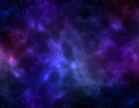 Space background with stardust and shining stars. Realistic cosmos and color Stock Illustration