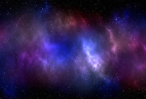 Space background with stardust and shining stars. Realistic cosmos and color  Stock Illustration
