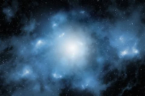 Space background with stardust and shining stars. Realistic cosmos and color  Stock Illustration